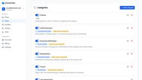 AI Email Filter - product for Productivity & Management