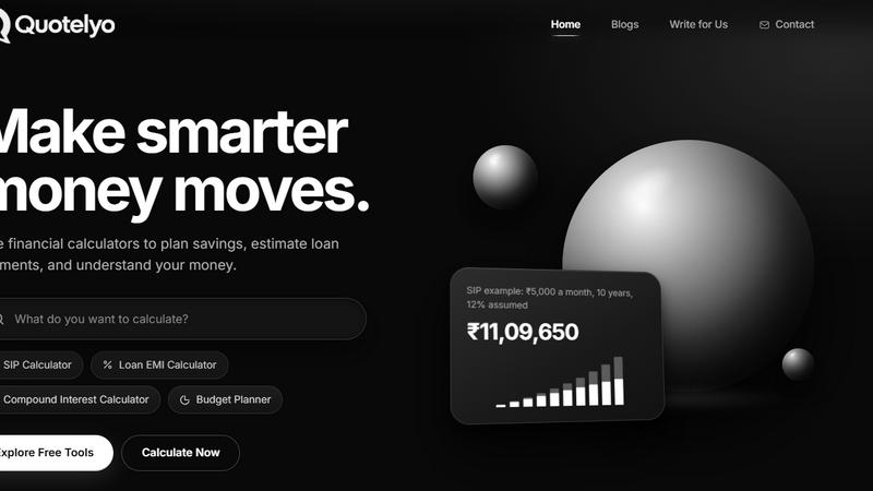 Quotelyo application interface and features